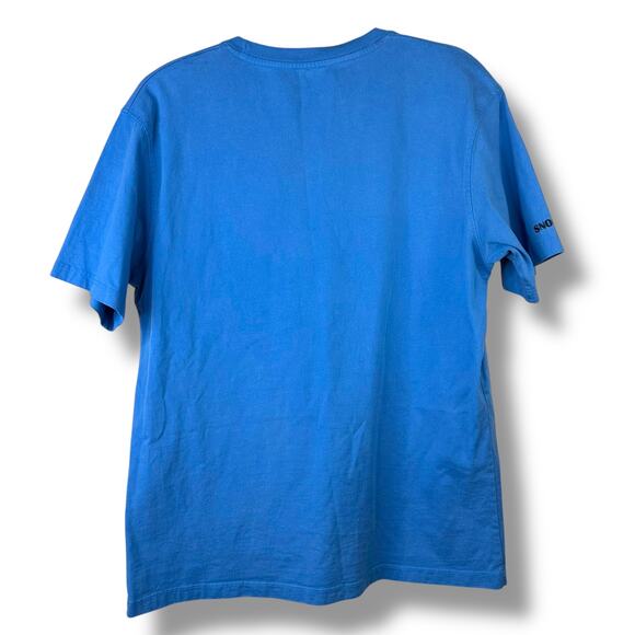 Zara Snoopy Peanuts Blue Cotton Crewneck Short Sleeve Boxy T-Shirt Medium - Picture 4 of 5